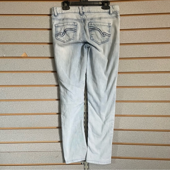 Mudd Jeans Girls Size 12 Skinny Adjustable‎ Waist Light Wash  27x8x25.5 - Picture 2 of 4